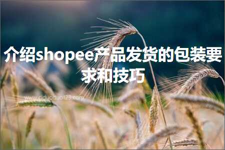 跨境电商知识:介绍shopee产品发货的包装要求和技巧